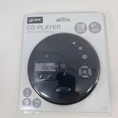 Reproductor de CD FM personal GPX con protección antisaltos PC332B nuevo portátil Foto 1 de 2