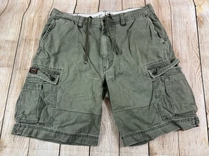 Herren Vintage Y2K American Eagle Cargo Shorts Army Grün Größe 38 - Bild 1 von 8
