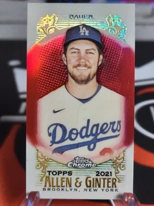 Trevor Bauer 2021 Topps Allen & Ginter cromo #208 rojo mini refractor 4/5 SSP  - Imagen 1 de 3