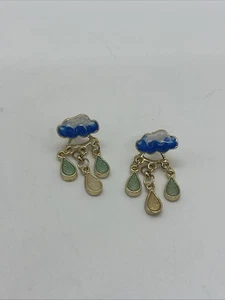 orecchini originali alla moda nuvola con pioggia bijoux donna - Picture 1 of 3