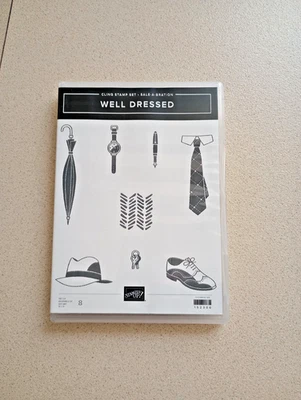 Stampin' up' Well Dressed Cling Stamp set . Sale-a-Bration New - Image 1 of 3