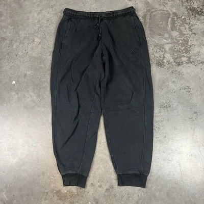 Pantalones de chándal Adidas para hombre grandes negros bolsillos logotipo deportes gimnasio usados Foto 1 de 4