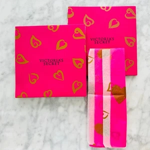 Victoria's Secret scatola vintage anni 90 fazzoletto cuori oro decorazione casa espositore - Foto 1 di 4