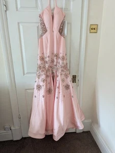 Rachel Allen Prom/Pageant Blush Dress US 4, Hand Beaded, Petticoat Attached - Picture 1 of 13