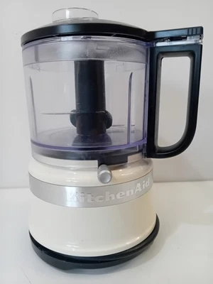 KitchenAid 5KFC3516 Mini Food Processor Chopper 830ML - Almond Cream VGC - Image 1 of 4