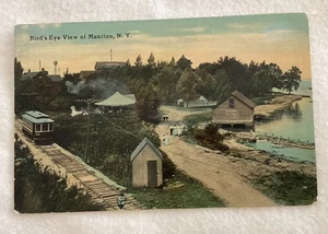 Alte Postkarte aus der Vogelperspektive von Manitou Putnam County New York. - Bild 1 von 2