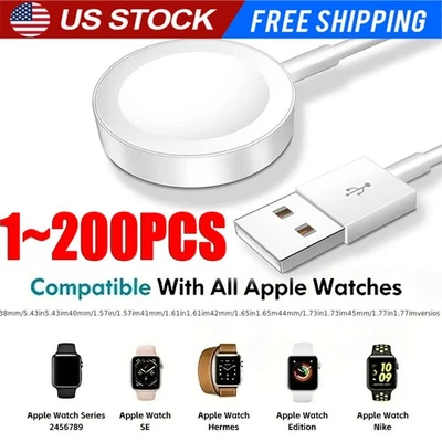 Magnetic USBA Charging Cable Charger For Apple Watch Series 5/6/SE/8/9/Ultra Lot - Image 1 of 4