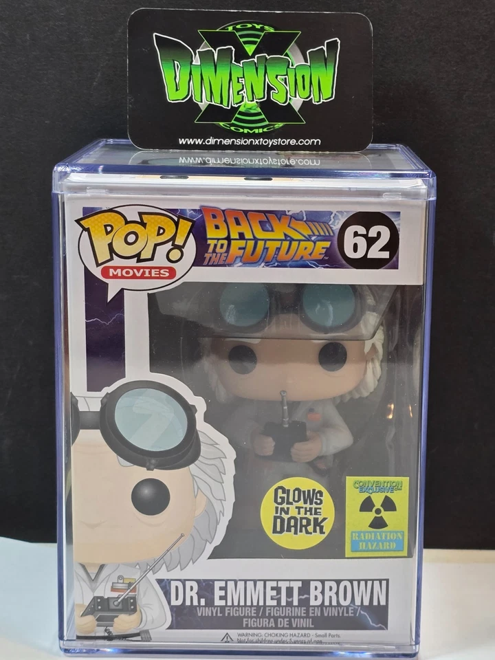 Funko Pop Regreso al Futuro Dr. Emmett Marrón #62 Brilla en la Oscuridad Conv. EXCL. Foto 1 de 4