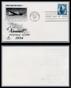 US FDC # C48 4c Eagle in Flight  ArtCraft  S.Cancel 1954, 9Q1542 - Picture 1 of 1