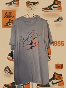 Nike Air Jordan Retro 1 T Shirt Mens SZ XL Beige/Orange/Black Basketball Retro - Picture 1 of 5