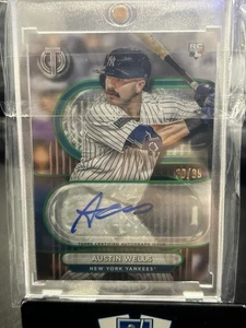 2024 Topps Tribute Austin Wells Green Refractor RC Rookie Auto #/99 NY Yankees - Imagen 1 de 3