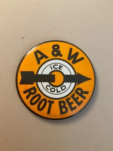 A & W Root Beer Round Refrigerator Magnet - Picture 1 of 2
