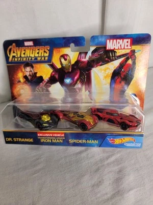 Hot Wheels Marvel Avengers Dr Strange, Iron Man & Spider-Man 1:64 Die-cast Cars - Image 1 of 4