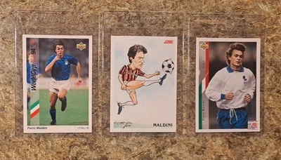(3) Paolo Maldini 1991-92 Score Rookie card RC 1993 1994 Upper Deck World Cup - Imagem 1 de 4