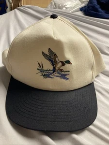VTG Mallard Duck Landing WaterFowl Hat 80's Toppers Cotton Snap back - Picture 1 of 7