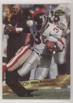 1993 Wild Card 50 Stripe Mike Pritchard #105 - Image 1 of 2