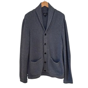 Rag & Bone Mens Shawl Collar Cotton Cardigan Sweater Size XL Gray Knit Timeless - Picture 1 of 7