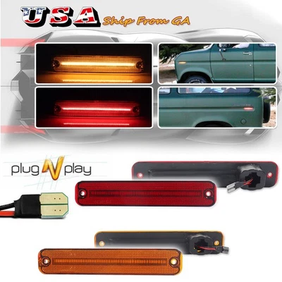 4X Luz de señalización lateral delantera y trasera para camioneta Ford E-100 Econoline F100 F150 75-83 Foto 1 de 4