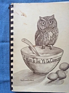 Anne Warsham Richardson Owl Art; A Word To The Y's on Cookery Cookbook - Picture 1 of 9