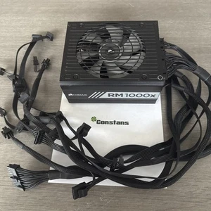 Corsair RM1000X 1000W 1kW Alimentation Alimentation Câbles Modulaires Complet Garantie 30 Jours - Photo 1/12