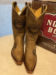 Nocona Texas A&M Aggie Mom Boots Ladies Brown Leather Size 7 New Made In USA - Picture 1 of 10