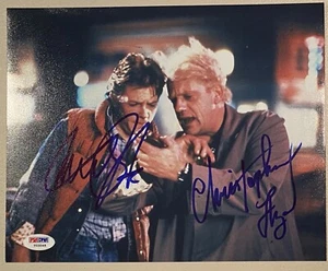 Michael J Fox & Christopher Lloyd Signed Back To The Future 8x10 Photo PSA LOA - Bild 1 von 2