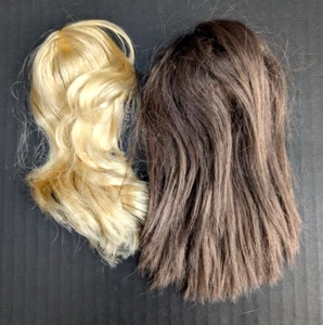 2x Peluca Muñeca, Rubio Color Marrón Tapa Completa  - Imagen 1 de 5