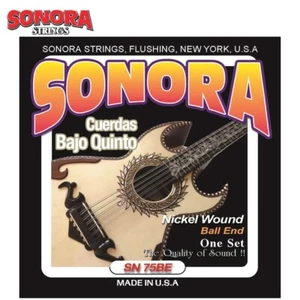 Sonora SN-75BE Cuerdas Bajo Quinto Ball End Nickel Wound Strings MADE IN USA - Picture 1 of 1