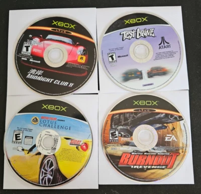 Xbox Game Lot 4 Games - Burn Out Revenge, Test Drive, Midnight Club & Lotus Chal - Image 1 of 4