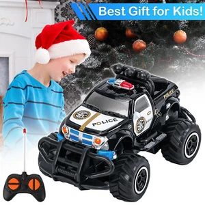 Kinder Offroad Auto Spielzeug Ferngesteuertes Auto Polizeiauto Monstertruck Xmas - Bild 1 von 12