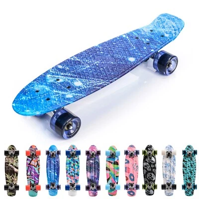Skateboard Kinder Board Mini Cruiser Kickboard Rollen Retro Kinder Skate Junge - Bild 1 von 4