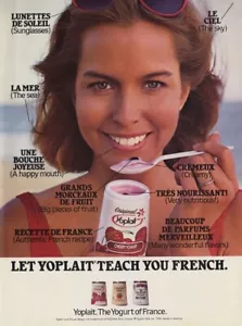 1985 Yoplait Joghurt Frankreich 1-seitige MAGAZINANZEIGE - Bild 1 von 1