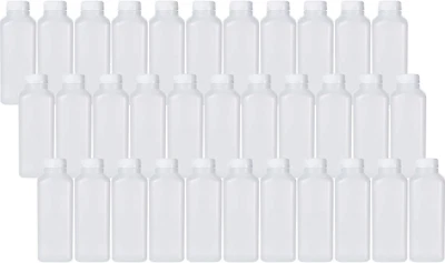 Botellas de jugo de plástico vacías de 16 OZ con tapas a prueba de manipulaciones - Paquete de 33 bebidas Foto 1 de 4