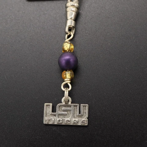 Officially Licensed LSU Louisiana State University Purse or Clothing Zipper Pull Cover