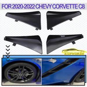 For 20+ Corvette C8 Extended Hydro-Dipped Carbon Fiber Flash Splash Guard Flaps - Picture 1 of 10