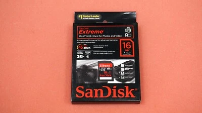 New SanDisk Extreme 16GB Class 10 SDHC UHS-I 45MB/s Memory Card SDSDX-016G-X46 - Image 1 of 4