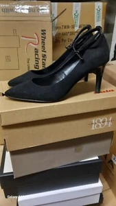 Scarpe decollete Cerimonia Eleganti donna Nero Con Il Tacco Numero 40,5 - Foto 1 di 13