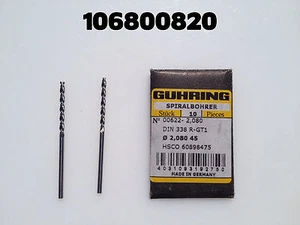 (.0820) #45 JOBBER HSCO 130 Drill Guhring NEW in Package of QTY 10 Overstock - Picture 1 of 3