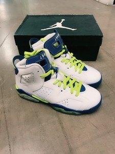 blue green jordans