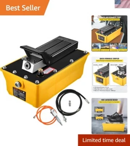 10,000 PSI Hydraulic Foot Pump with 2.3L Reservoir for Heavy Machinery Use - Picture 1 of 12