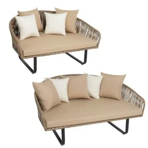 Polyrattan Lounge Gartenmöbel Couch Sofa Sitzgruppe 3-Sitzer Outdoor & Indoor - Bild 1 von 14
