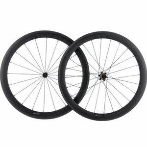 700c Road Bike Carbon Fiber Wheelset 23x50mm Clincher with Basalt Brake Surface - Picture 1 of 14
