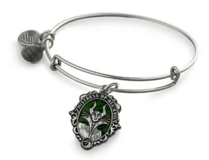 NEW Disney ALEX AND ANI Maleficent "Mistress of All Evil" Silver Bangle Bracelet - Picture 1 of 3