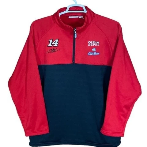 Tony Stewart Nascar Pullover 1/4 Zip Menβs Size Large Casual Racing Race Outdoor Cover
