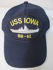 USS IOWA BB-61 US NAVY SHIP Military Snapback Hat NEW - Bild 1 von 7