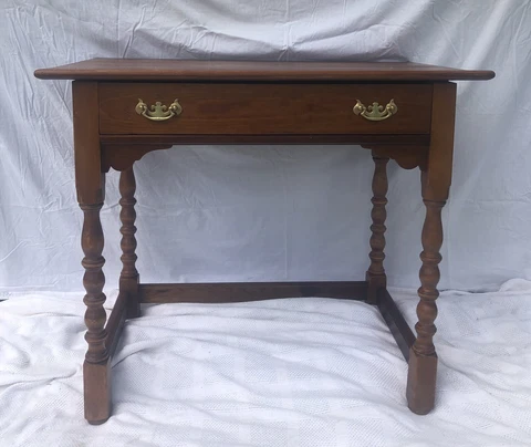 Stickley American Colonial Cherry Wood Writing Desk, 1957 Mackinaw College Cover
