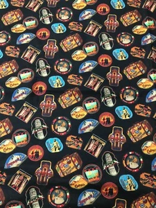 17" Travel  Destinations Vacation Suitcases  Quilt Cotton Fabric - Picture 1 of 3