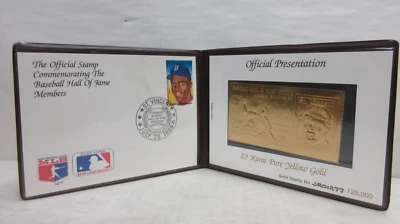 1989 St Vincent Hall of Fame Baseball Legends FDC & Gold Stamp Jackie Robinson - Image 1 of 4