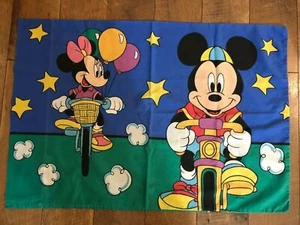 Funda de almohada vintage de Disney Mickey Minnie Mouse para bicicletas ¡Buen estado! - Imagen 1 de 2