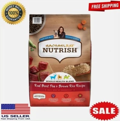 Rachael Ray Nutrish Real Beef, Pea, & Brown Rice Recipe Dry Dog Food 40-lb bag - Image 1 of 4